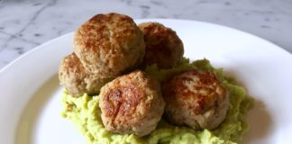 Spiced Meatballs, Mashed Broad Beans Recipe