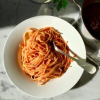 Spaghetti With Parsley Sauce Recipe