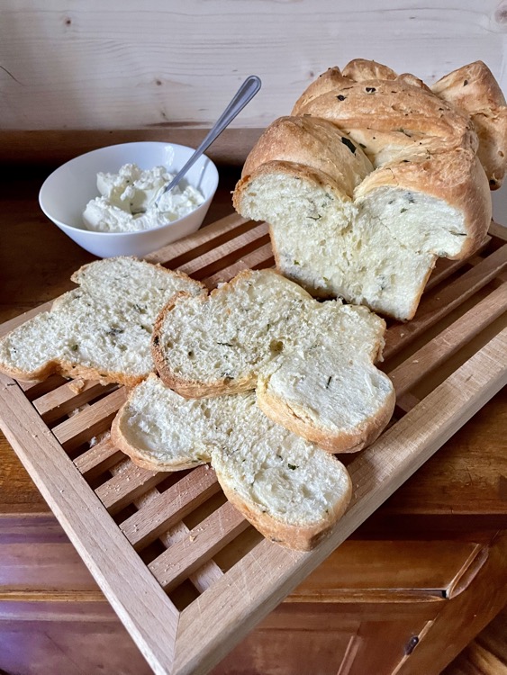 Savory brioche loaf with aromatic herbs recipe